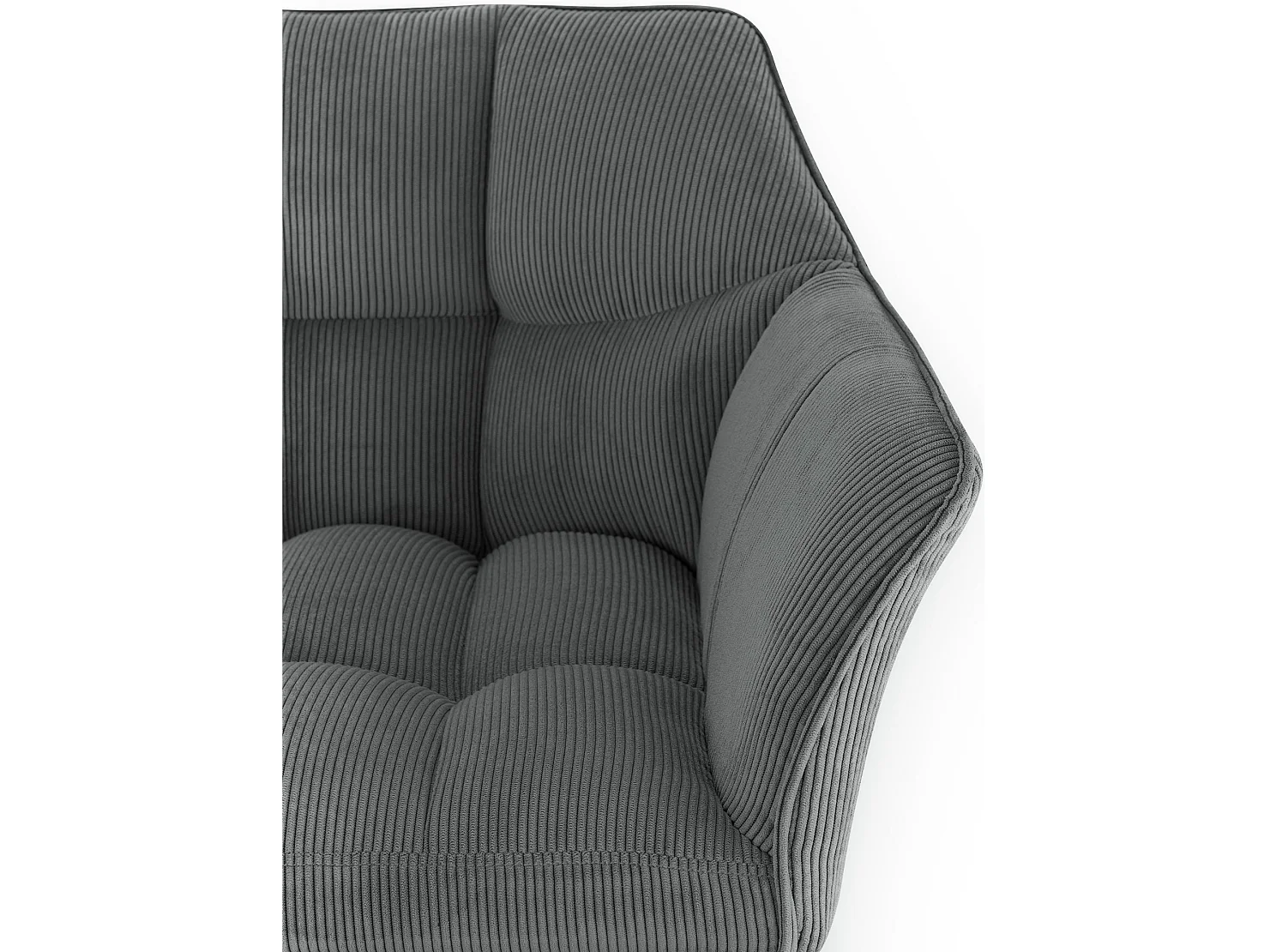 Tabouret de bar - Cordon & Acier inoxydable - Gris - Damaso