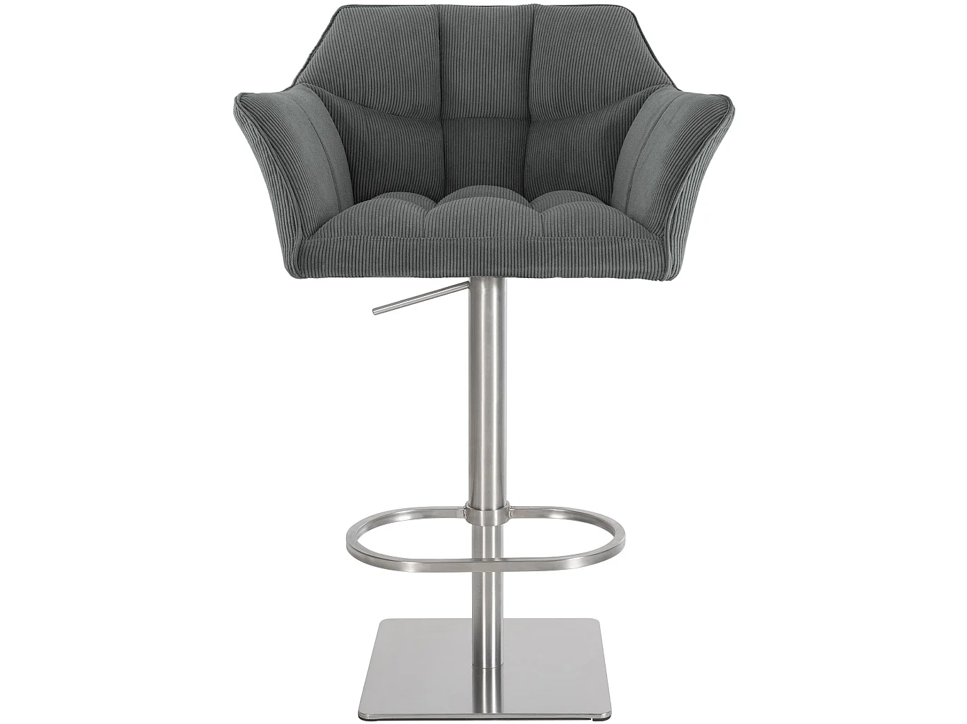 Tabouret de bar - Cordon & Acier inoxydable - Gris - Damaso
