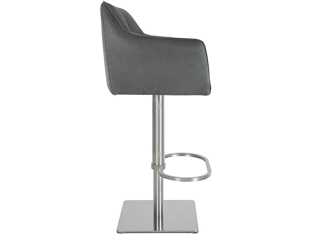 Tabouret de bar - Cordon & Acier inoxydable - Gris - Damaso