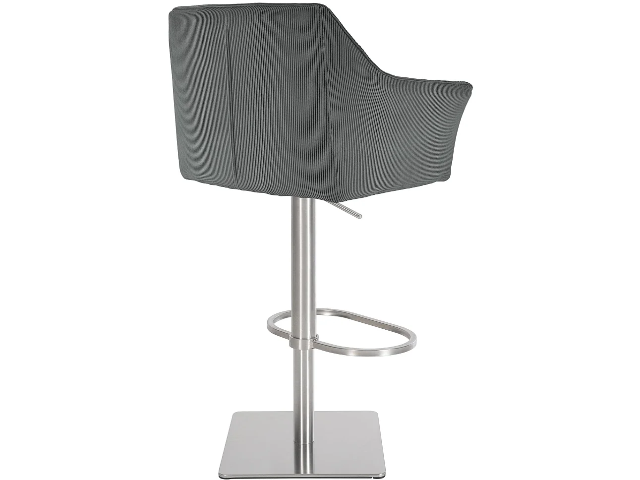 Tabouret de bar - Cordon & Acier inoxydable - Gris - Damaso