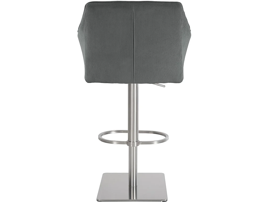 Tabouret de bar - Cordon & Acier inoxydable - Gris - Damaso