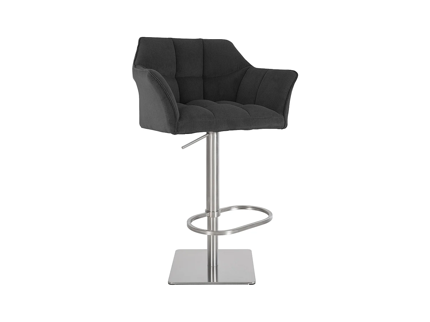 Tabouret de bar - Cordon & Acier inoxydable - Gris foncé - Damaso