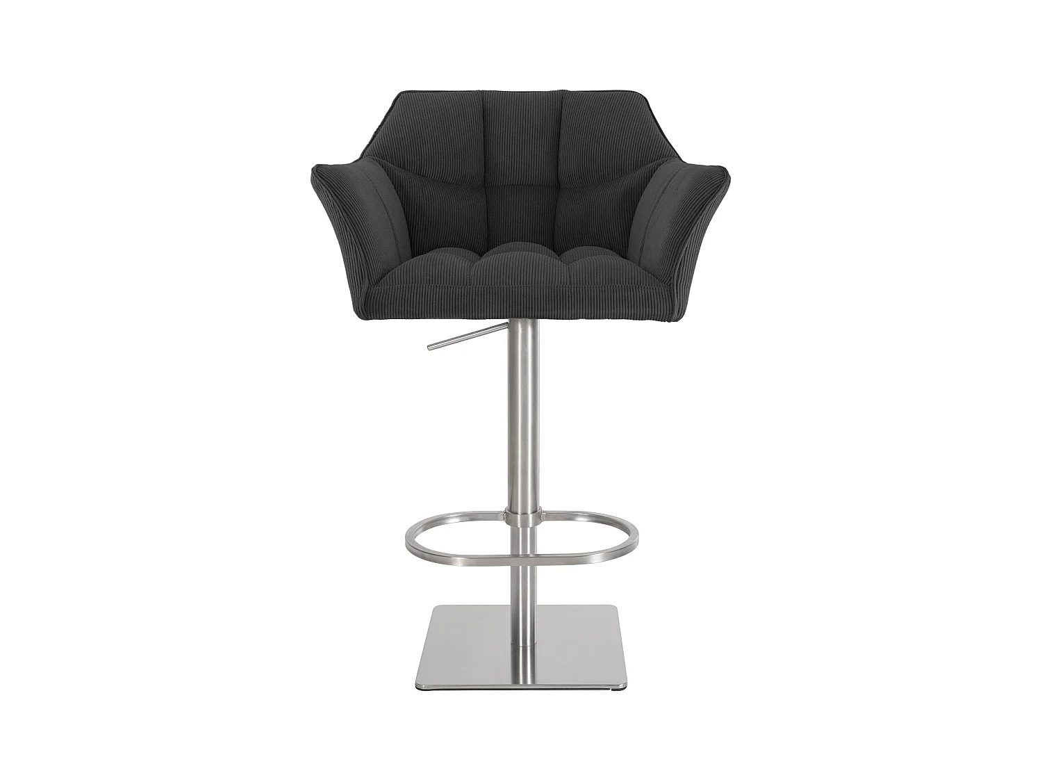Tabouret de bar - Cordon & Acier inoxydable - Gris foncé - Damaso