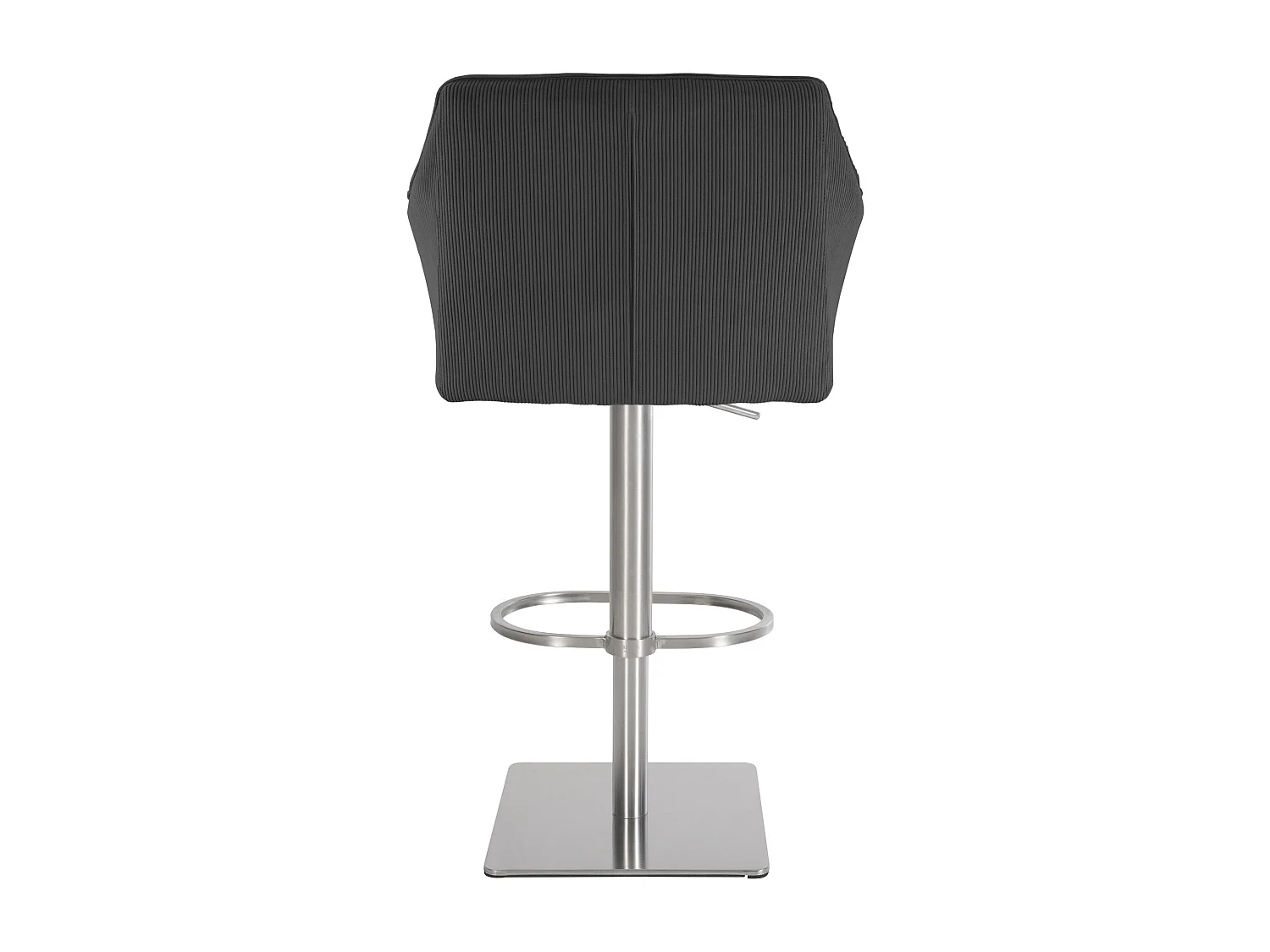 Tabouret de bar - Cordon & Acier inoxydable - Gris foncé - Damaso