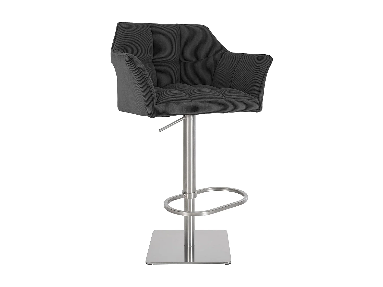 Tabouret de bar - Cordon & Acier inoxydable - Gris foncé - Damaso