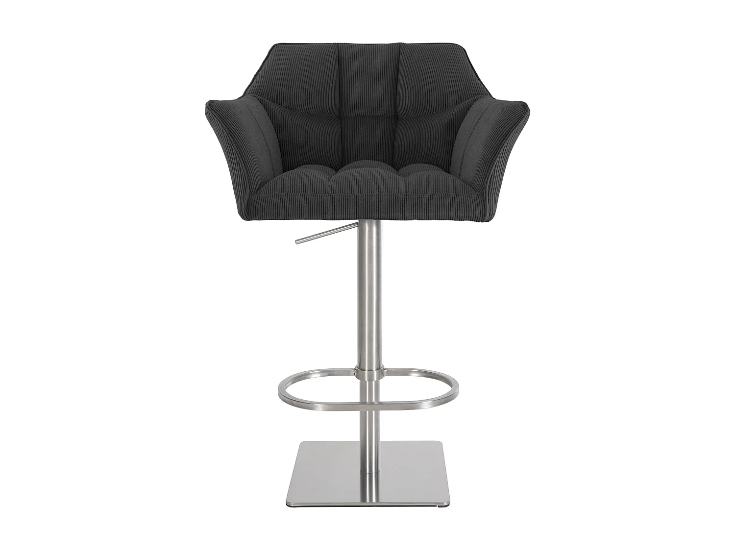 Tabouret de bar - Cordon & Acier inoxydable - Gris foncé - Damaso