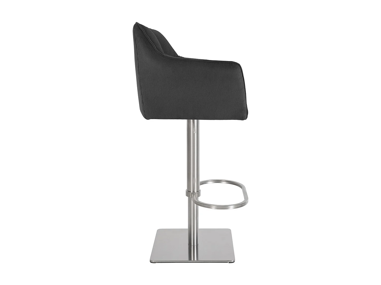 Tabouret de bar - Cordon & Acier inoxydable - Gris foncé - Damaso