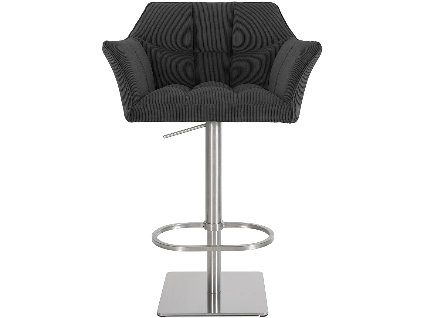 Tabouret de bar - Cordon & Acier inoxydable - Gris foncé - Damaso