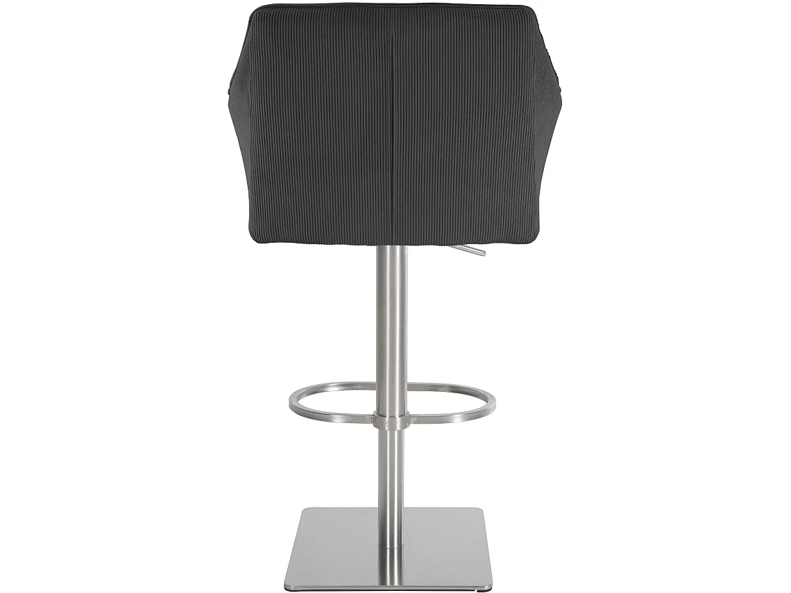Tabouret de bar - Cordon & Acier inoxydable - Gris foncé - Damaso