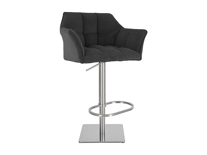 Tabouret de bar - Cordon & Acier inoxydable - Gris foncé - Damaso