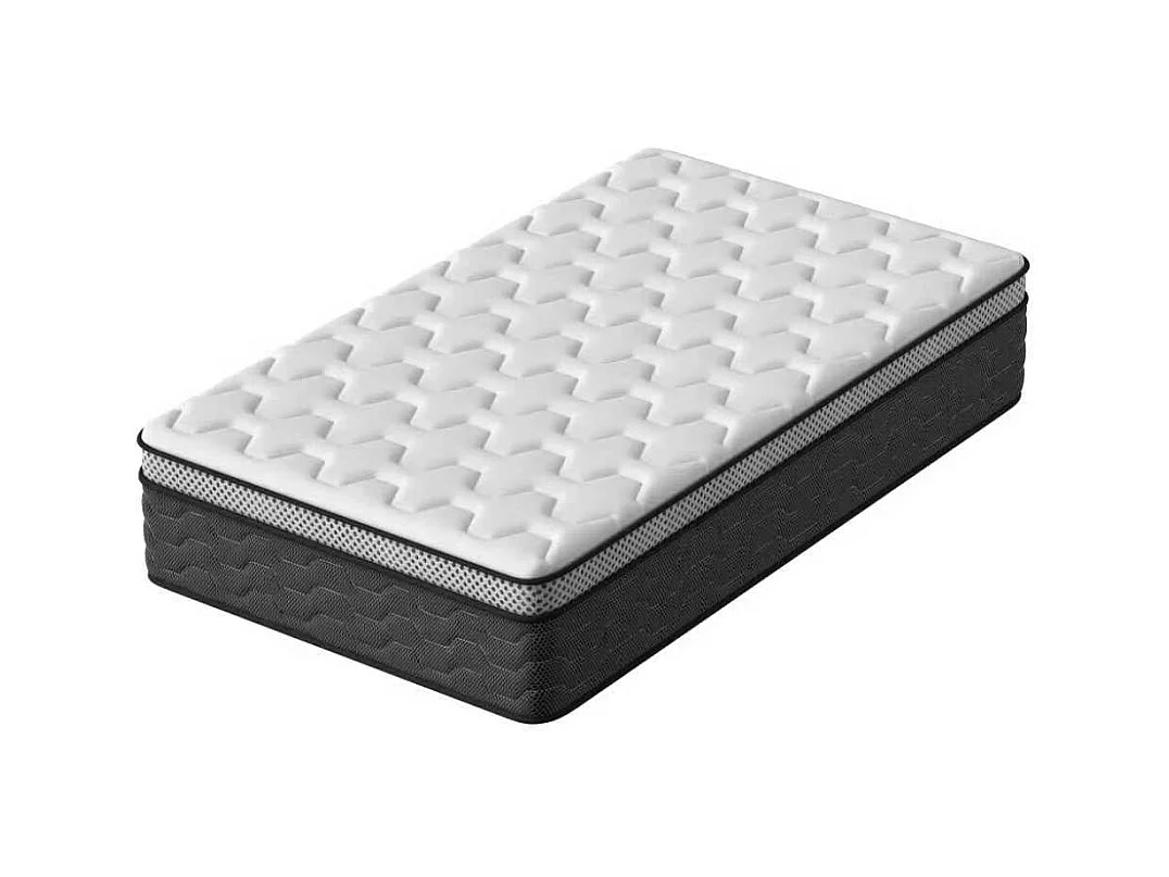 Matelas Ressorts 90x190 cm, Confort, 7 Zones Ergonomique,25 cm d'épaisseur