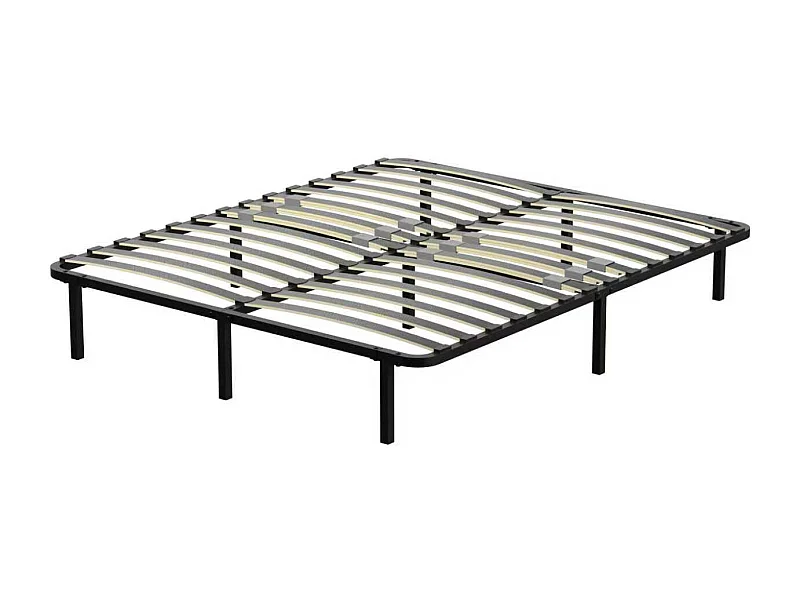 Sommier cadre à lattes 160x200 cm, 2x14 rangs,  incl. 9 repose-pieds