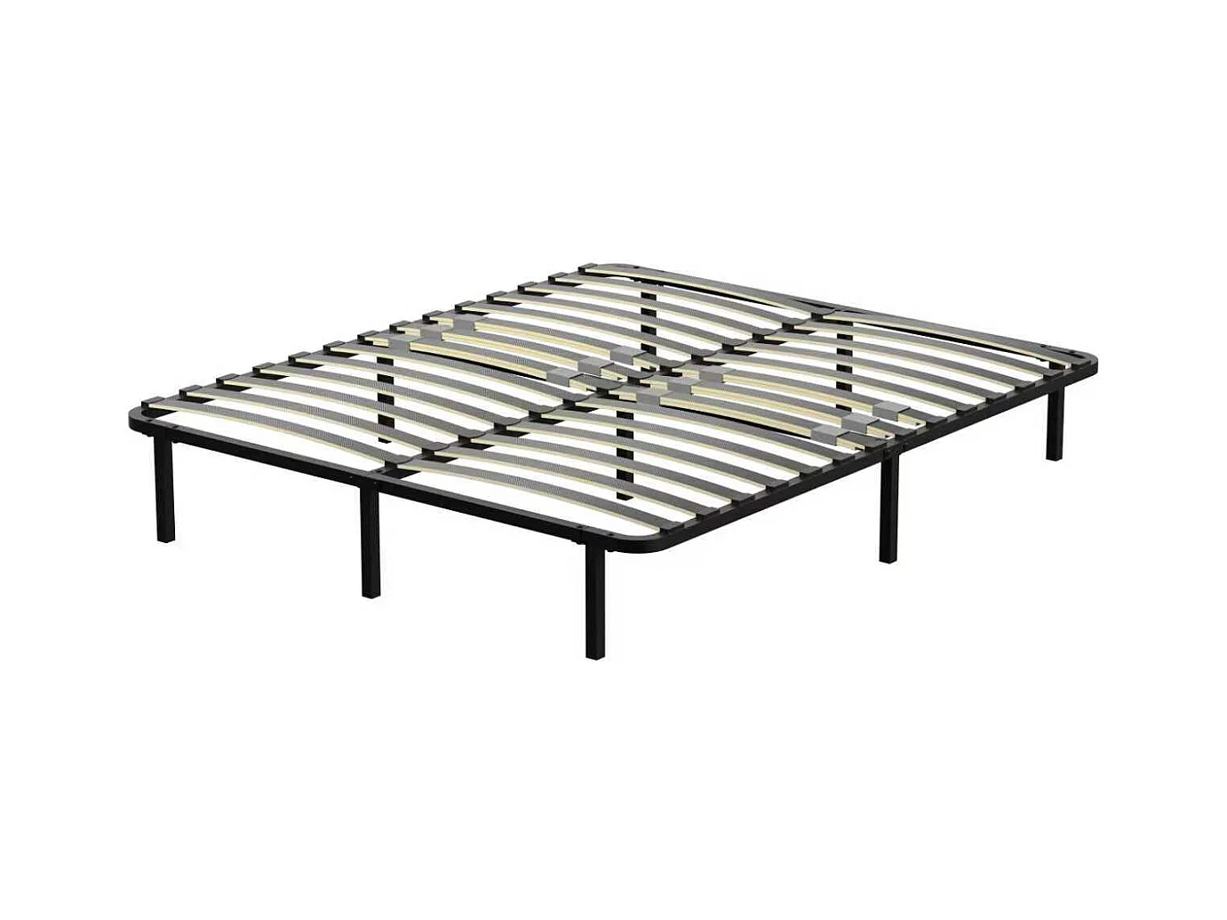 Sommier cadre à lattes 160x200 cm, 2x14 rangs,  incl. 9 repose-pieds