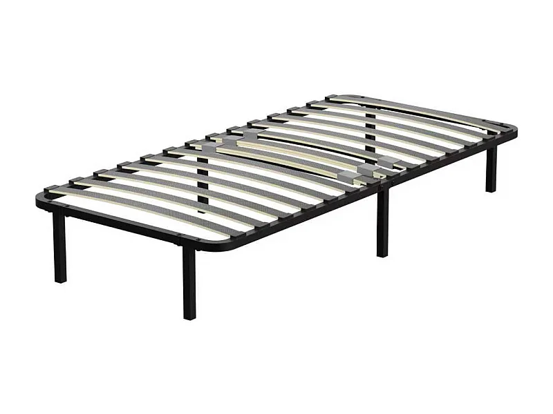 Sommier cadre à lattes 90x190 cm, 1x14 rangs,  incl. 6 repose-pieds