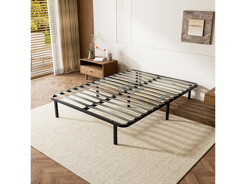 Sommier cadre à lattes 140x200 cm, 2x14 rangs,  incl. 7 repose-pieds