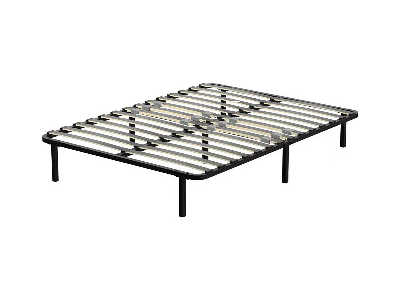 Sommier cadre à lattes 140x200 cm, 2x14 rangs,  incl. 7 repose-pieds