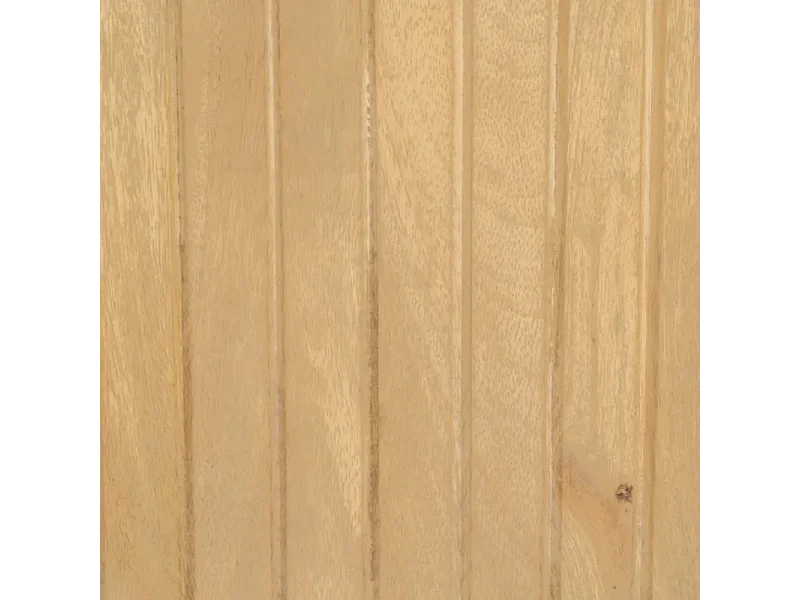 Bahut bois naturel et métal noir avec 3 portes arrondies THRÉLIA