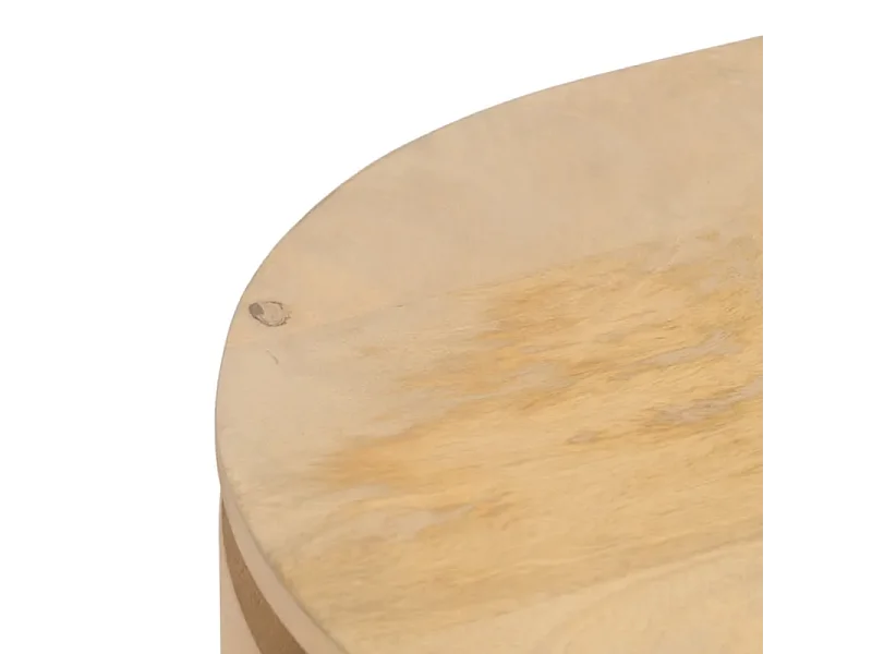 Bahut bois naturel et métal noir avec 3 portes arrondies THRÉLIA