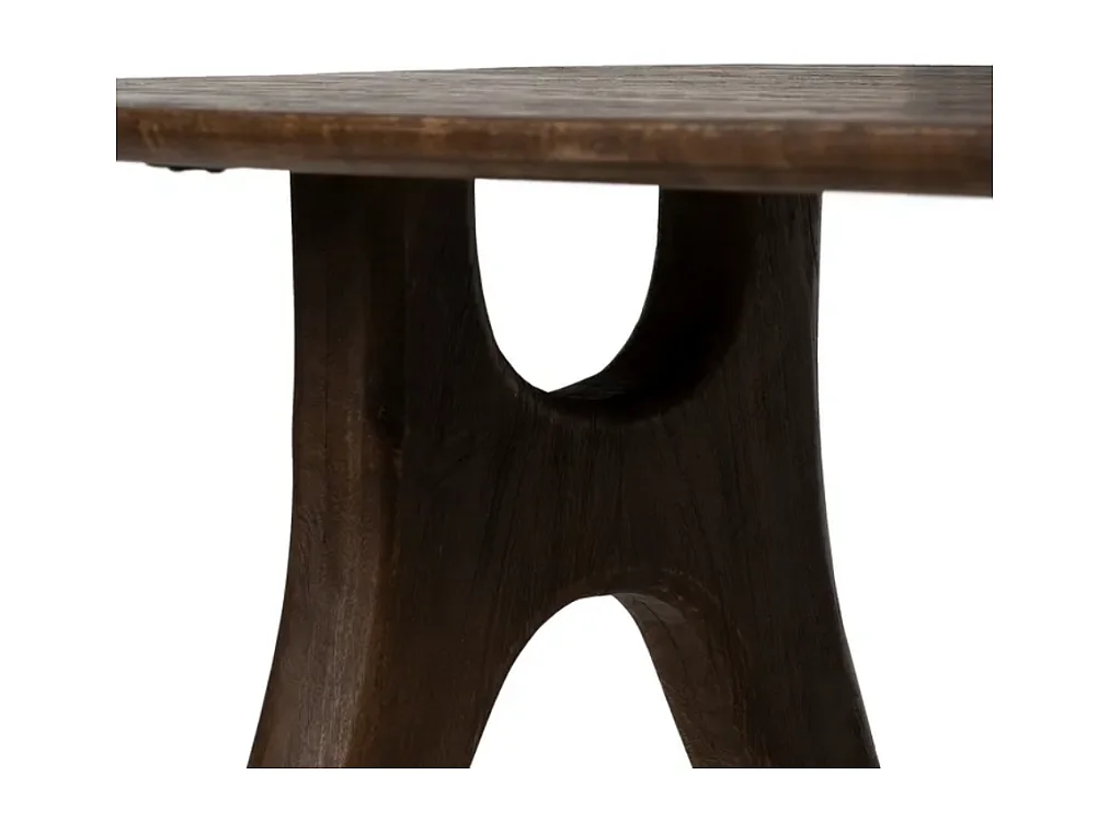 Table à manger 200 cm bois de manguier marron courbée HIDALIA