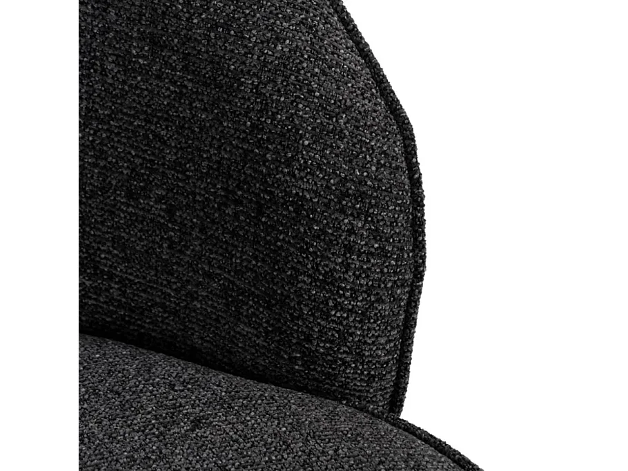 Fauteuil cosy uni gris marbré polyester pin SYLVESTRA