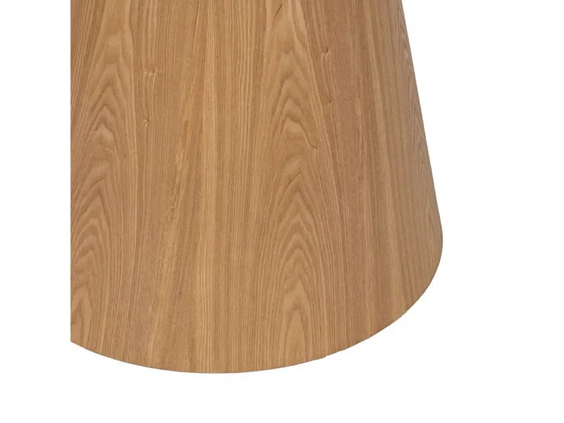 Table à manger ronde 120 cm finition bois naturel piètement conique LYSSORIA