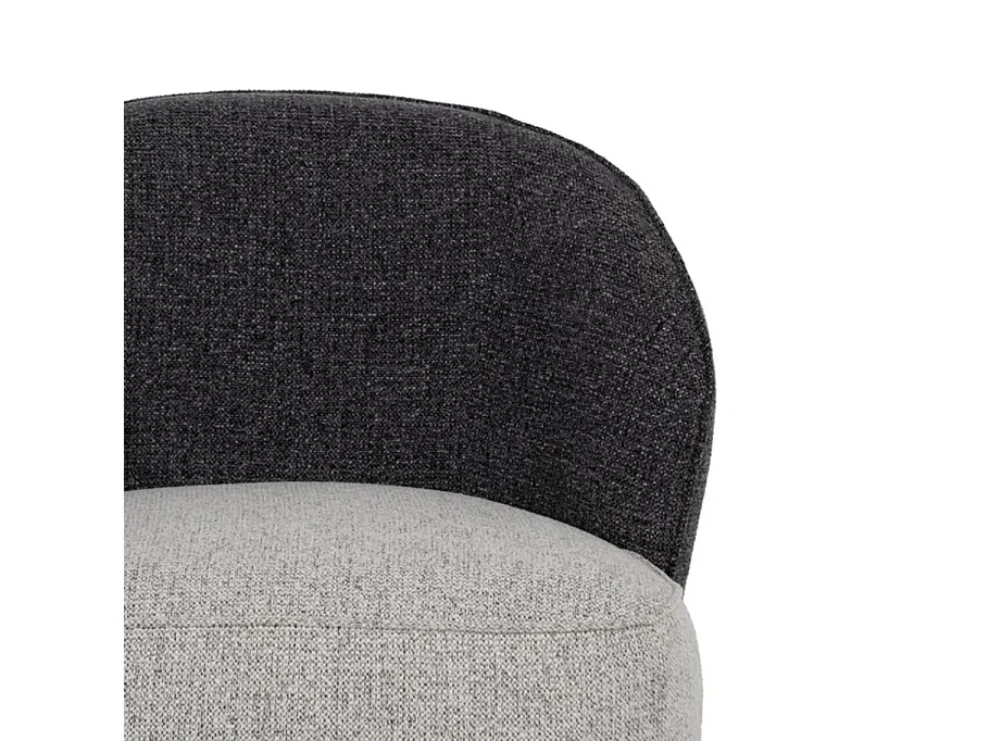 Fauteuil cosy bicolore polyester bois pin SYLVESTRA