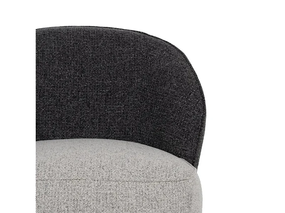 Fauteuil cosy bicolore polyester bois pin SYLVESTRA