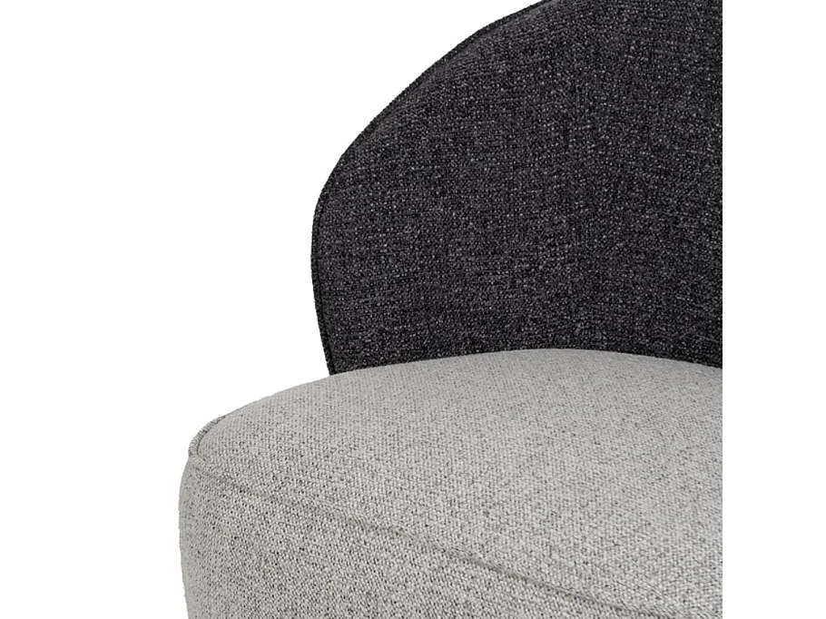 Fauteuil cosy bicolore polyester bois pin SYLVESTRA
