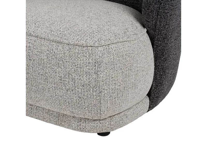 Fauteuil cosy bicolore polyester bois pin SYLVESTRA