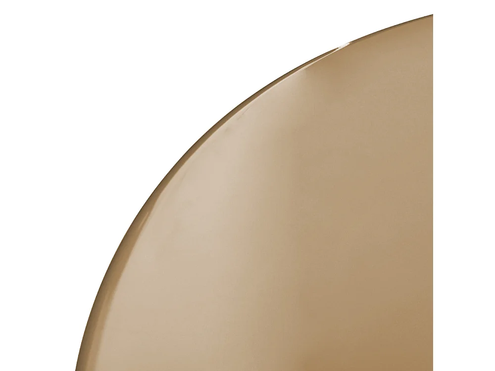 Glossi - Table à manger 6 personnes ovale en bois laqué - Marron