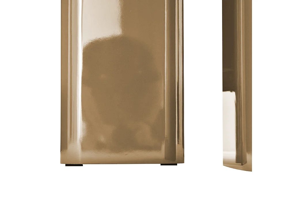 Glossi - Table à manger 6 personnes ovale en bois laqué - Marron