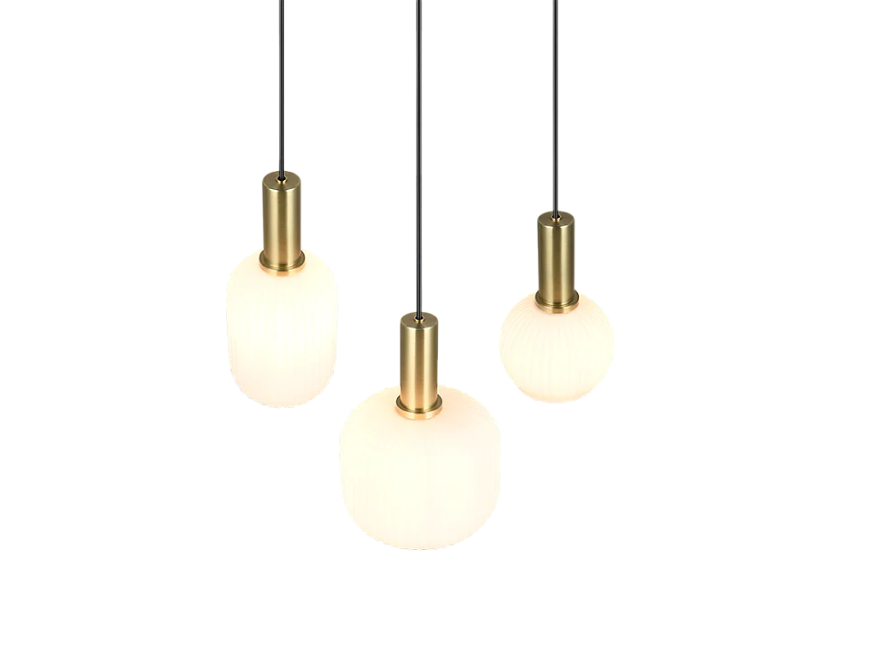 Suspension trois lampes 30 cm Diva