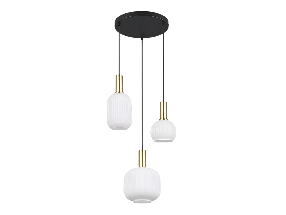 Suspension trois lampes 30 cm Diva