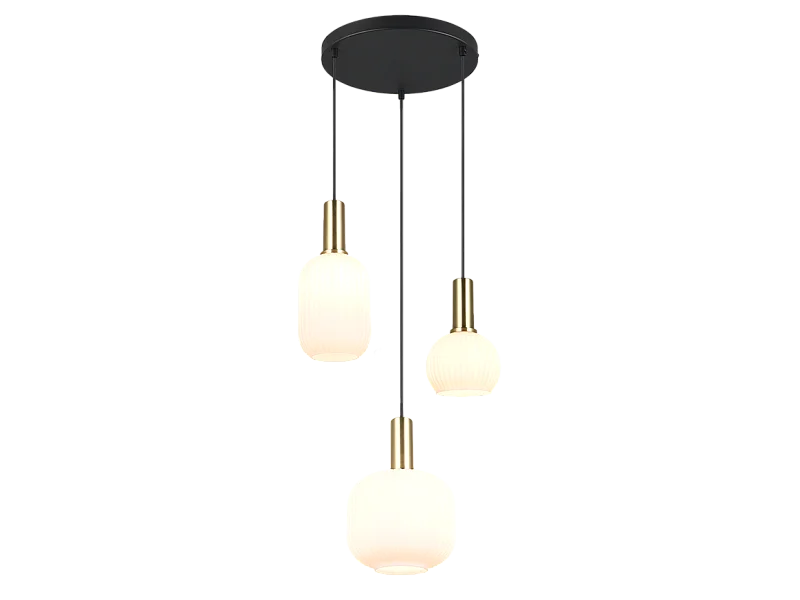 Suspension trois lampes 30 cm Diva