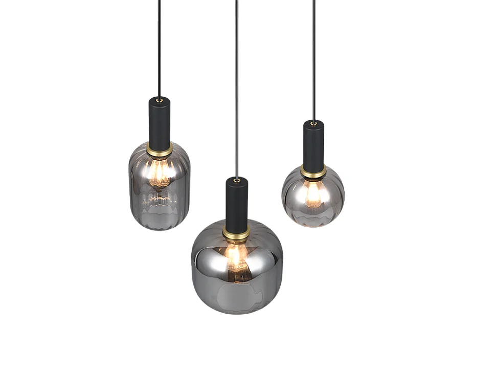 Suspension trois lampes 30 cm Diva