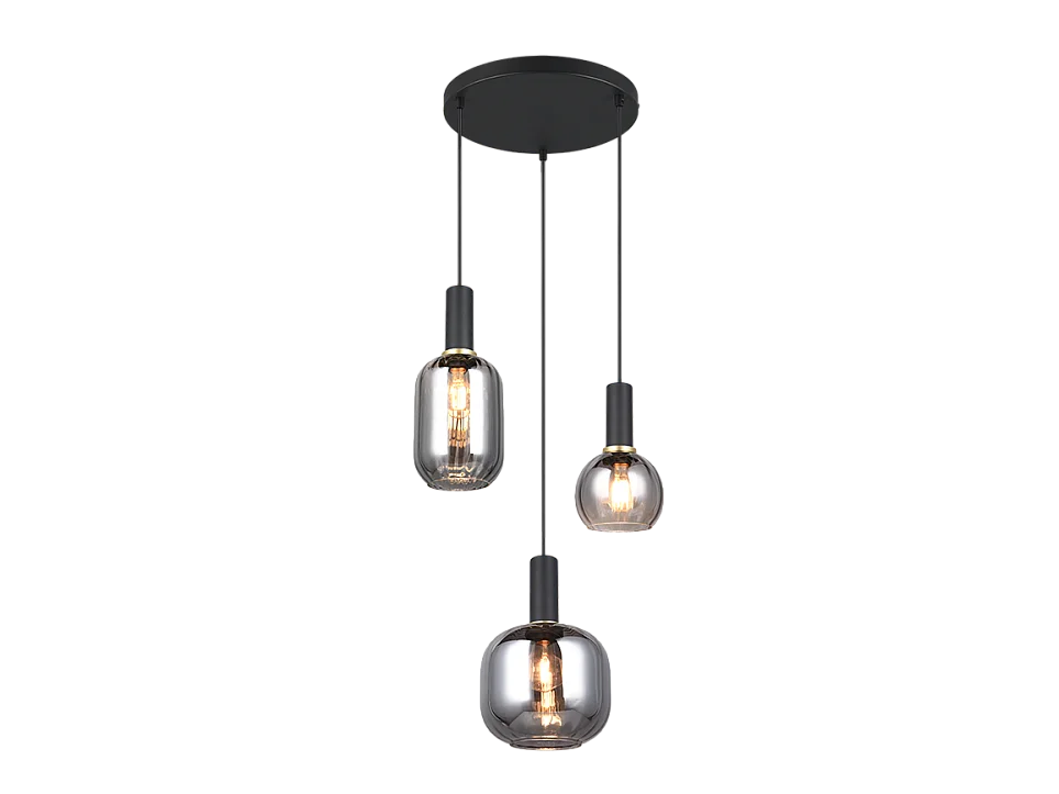 Suspension trois lampes 30 cm Diva