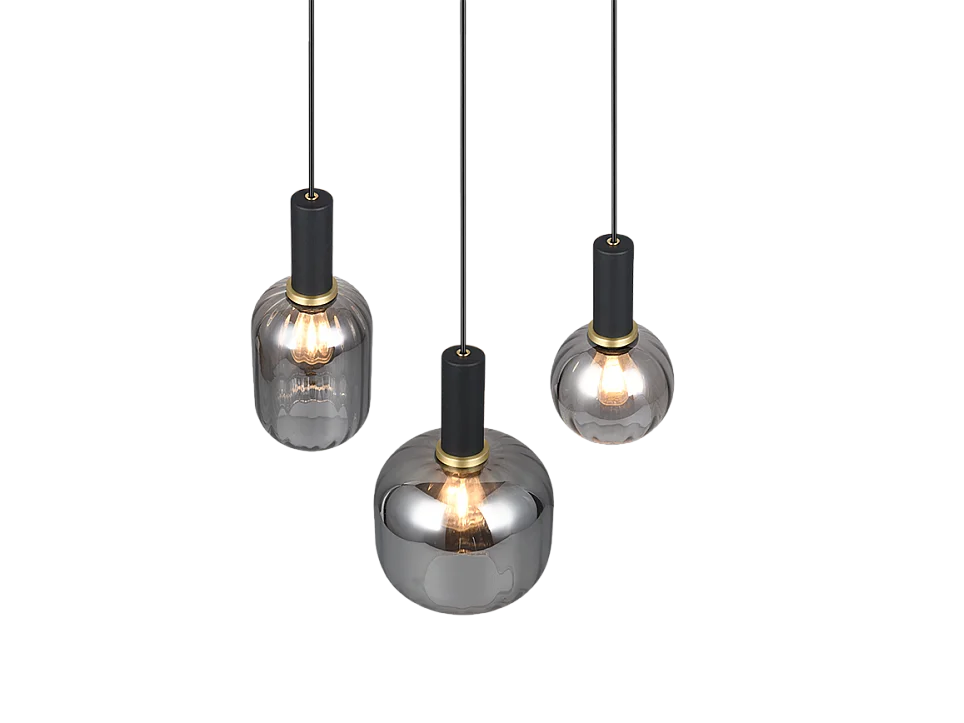 Suspension trois lampes 30 cm Diva