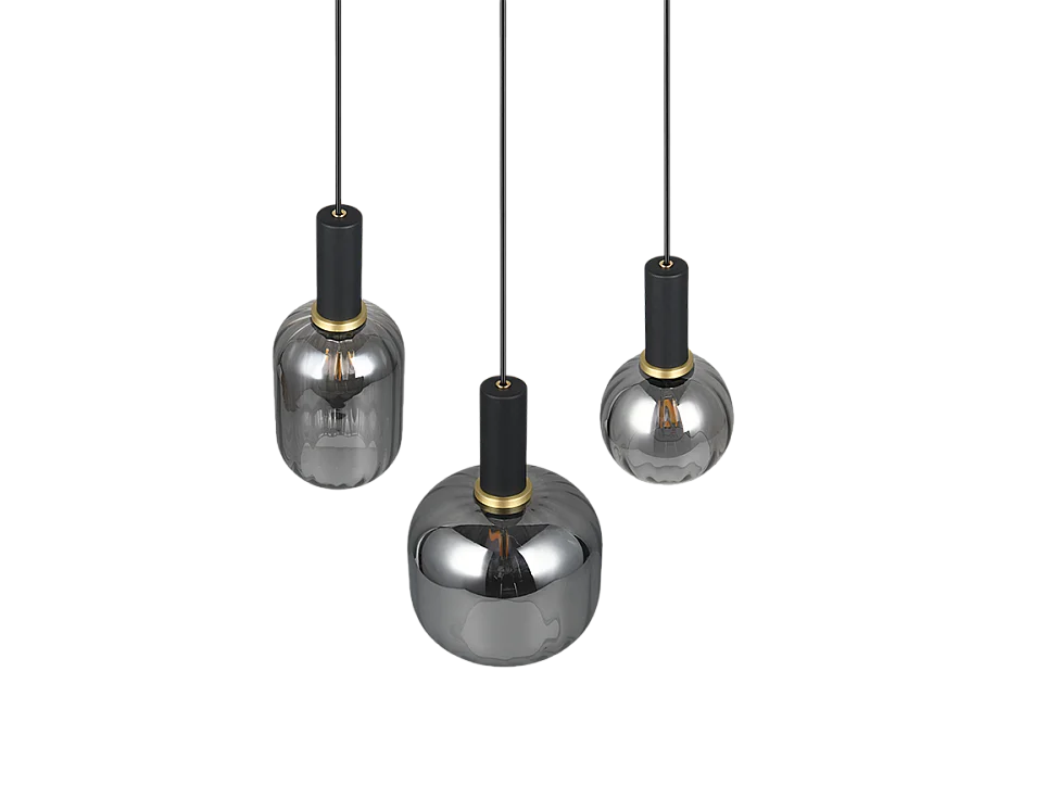 Suspension trois lampes 30 cm Diva