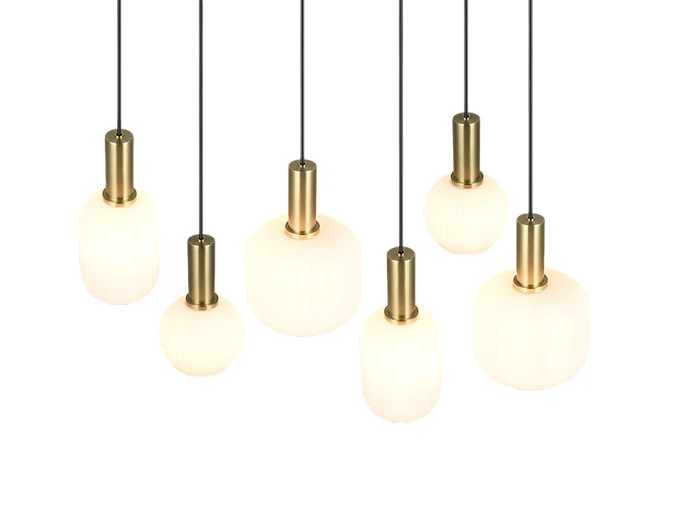 Suspension six lampes 92 cm Diva