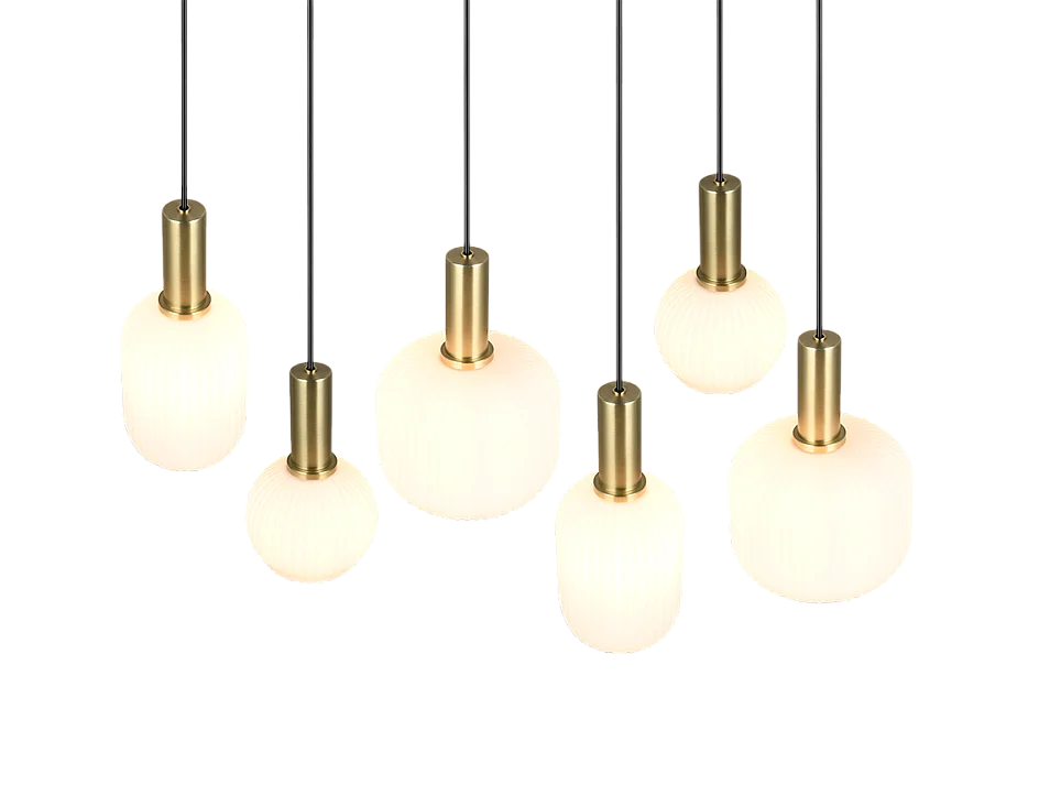 Suspension six lampes 92 cm Diva