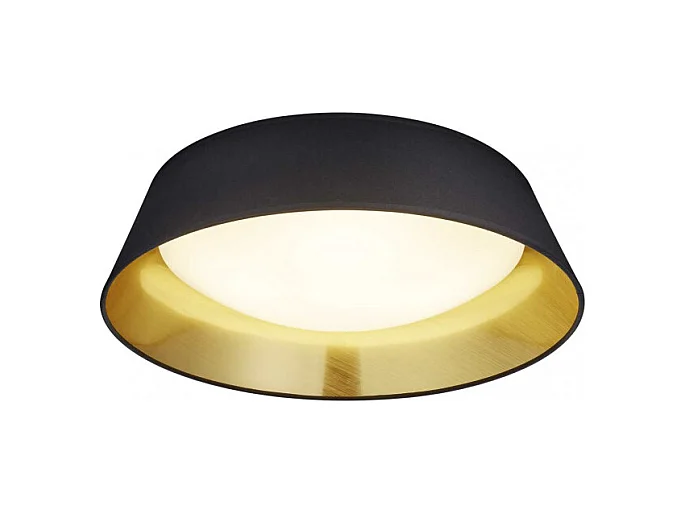 Plafoniera LED, tessuto, nero, 45x12x45 cm, Ponts