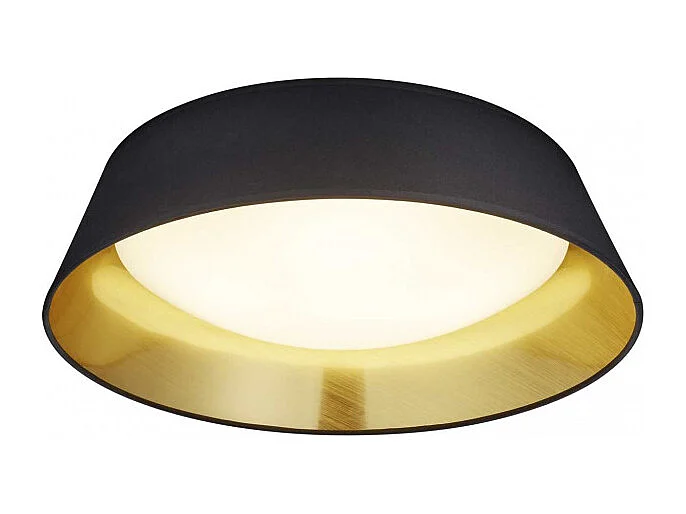 Plafoniera LED, tessuto, nero, 45x12x45 cm, Ponts