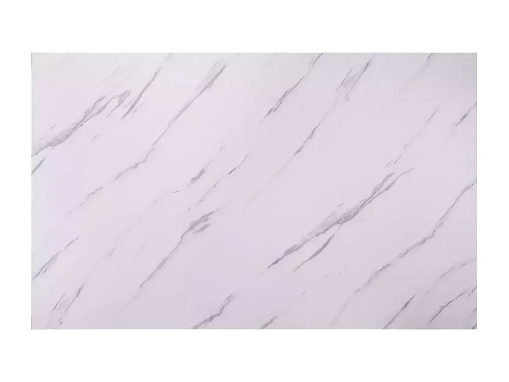 Table rectangulaire 120 cm marbre blanc et bois chêne NORDICAZ