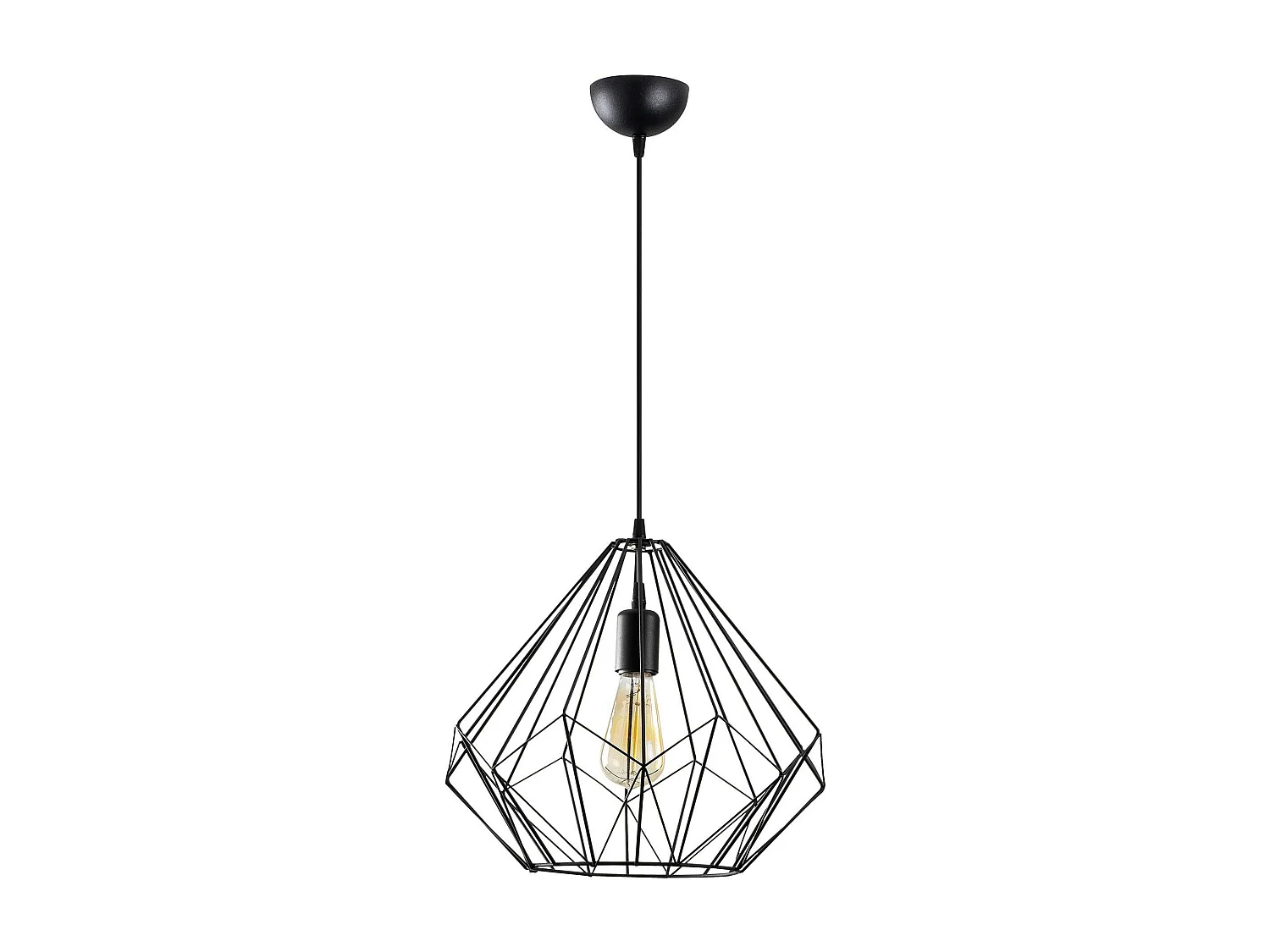 Suspension filaire noire style diamant graphique SINOP