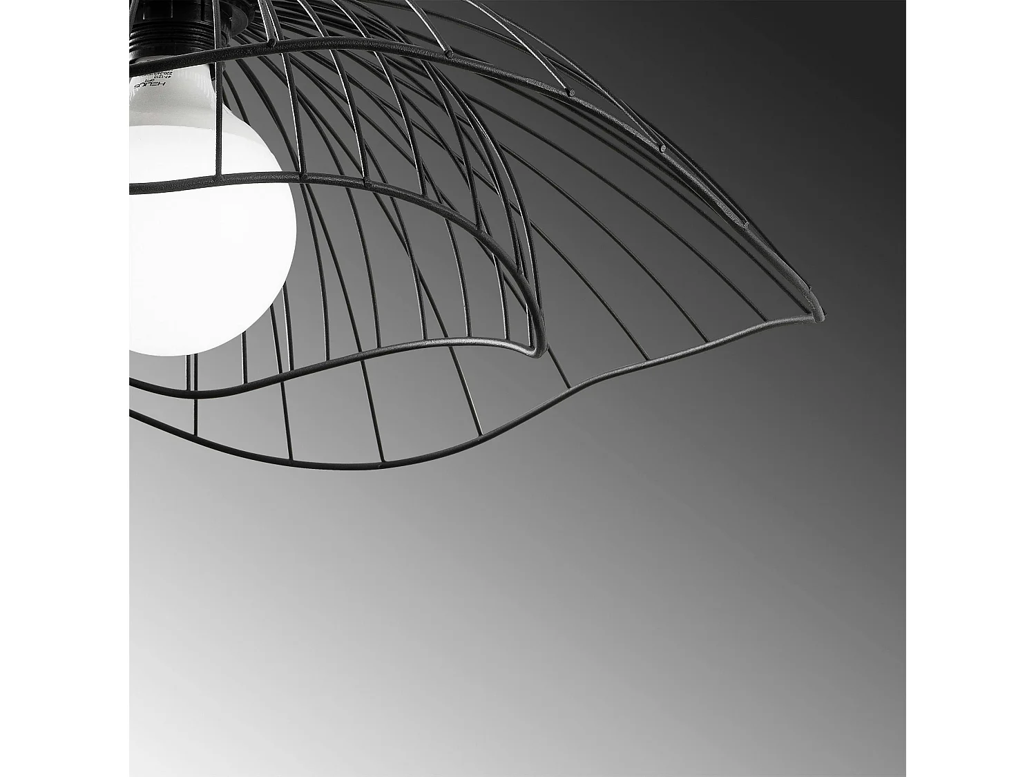 Suspension design noire filaire forme fleur 50 cm SINOP