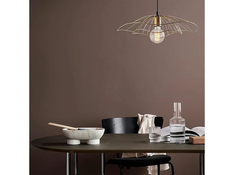 Suspension design métal doré vintage forme fleur SINOP