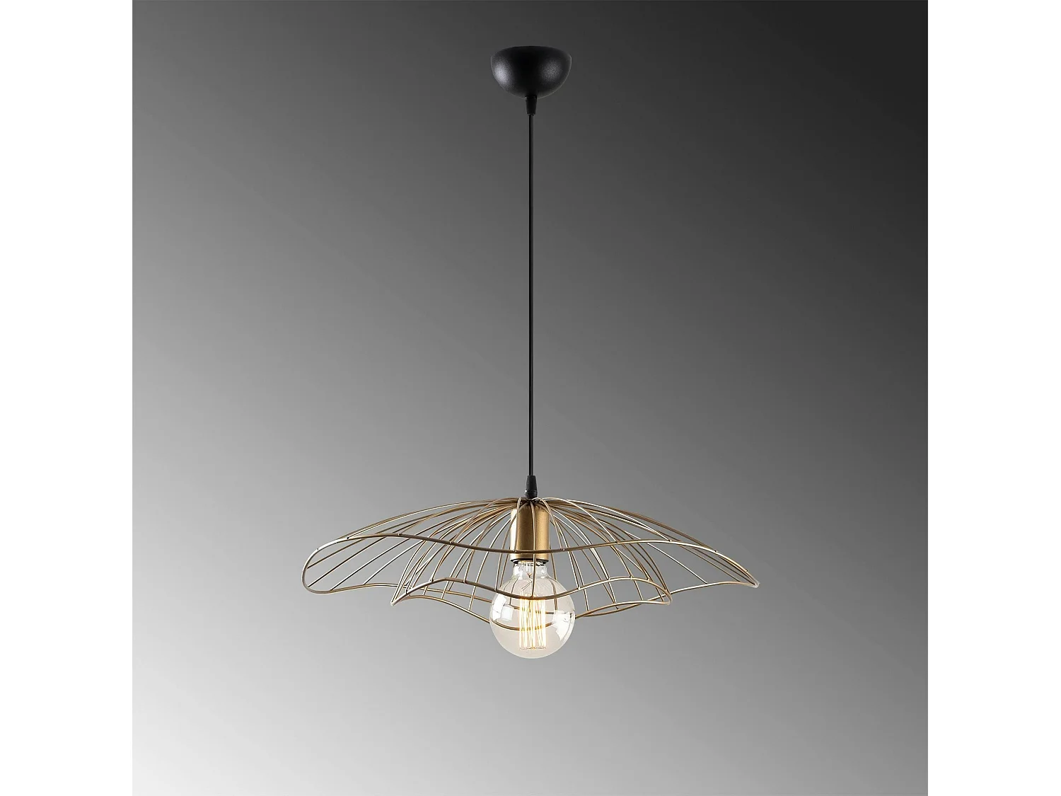 Suspension design métal doré vintage forme fleur SINOP