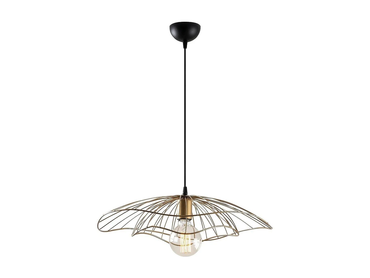 Suspension design métal doré vintage forme fleur SINOP