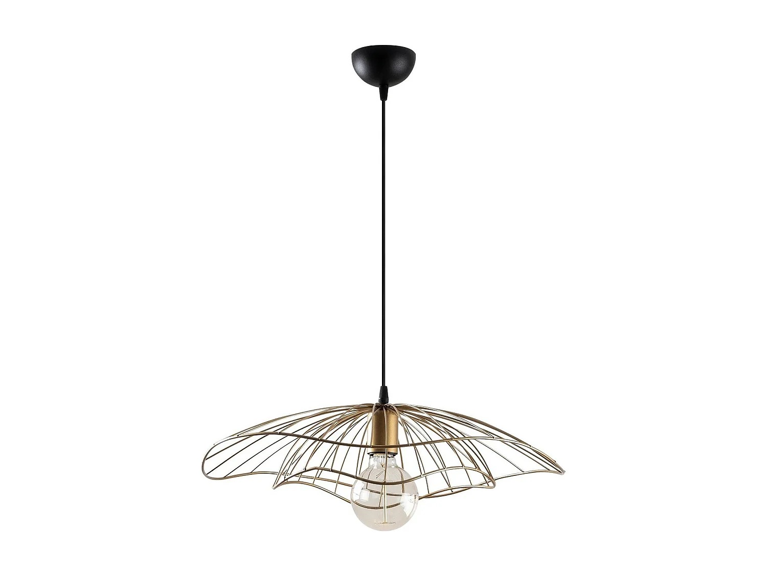 Suspension design métal doré vintage forme fleur SINOP