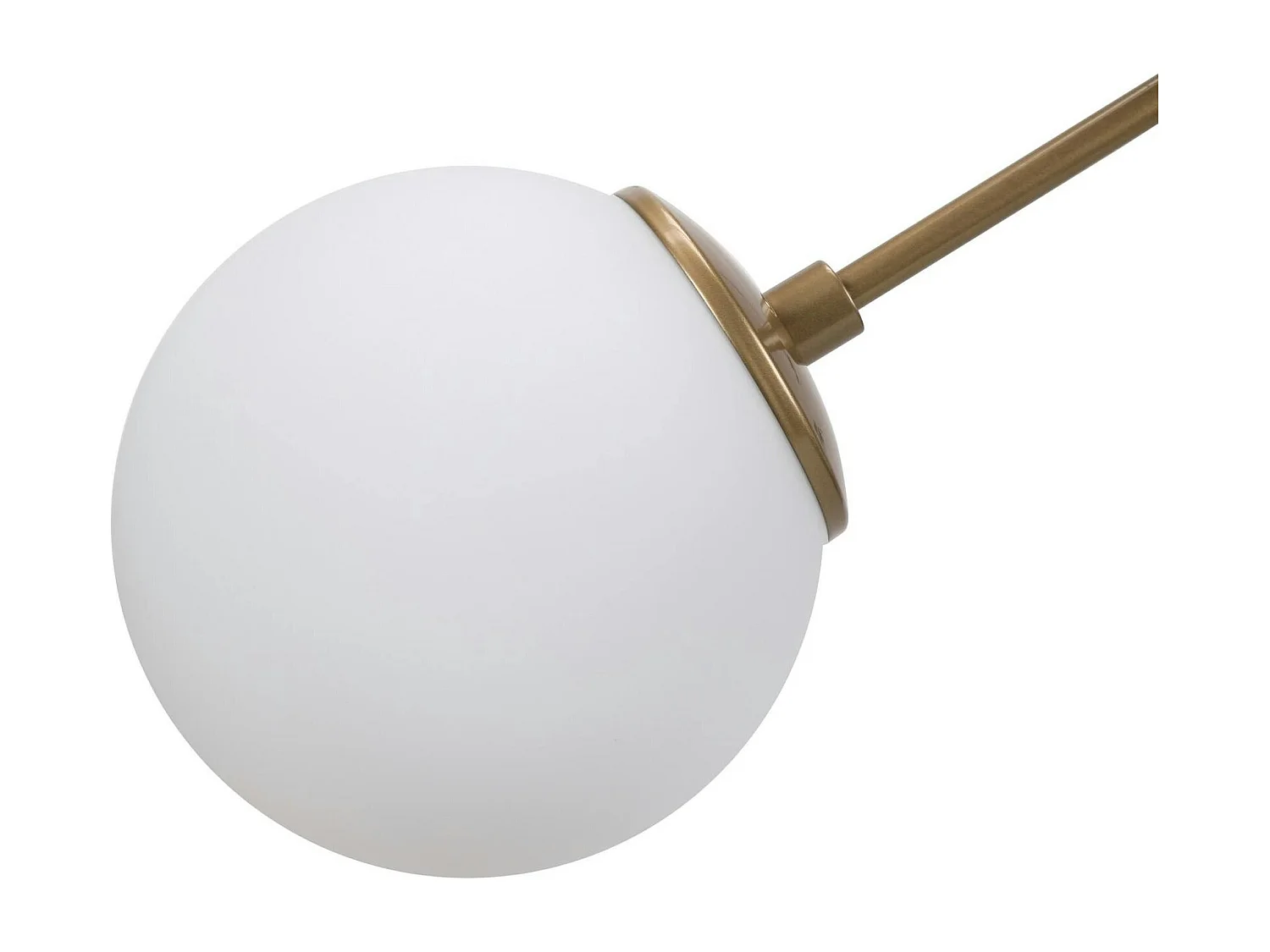 Plafonnier design métal doré 2 globes verre dépoli SIERRE